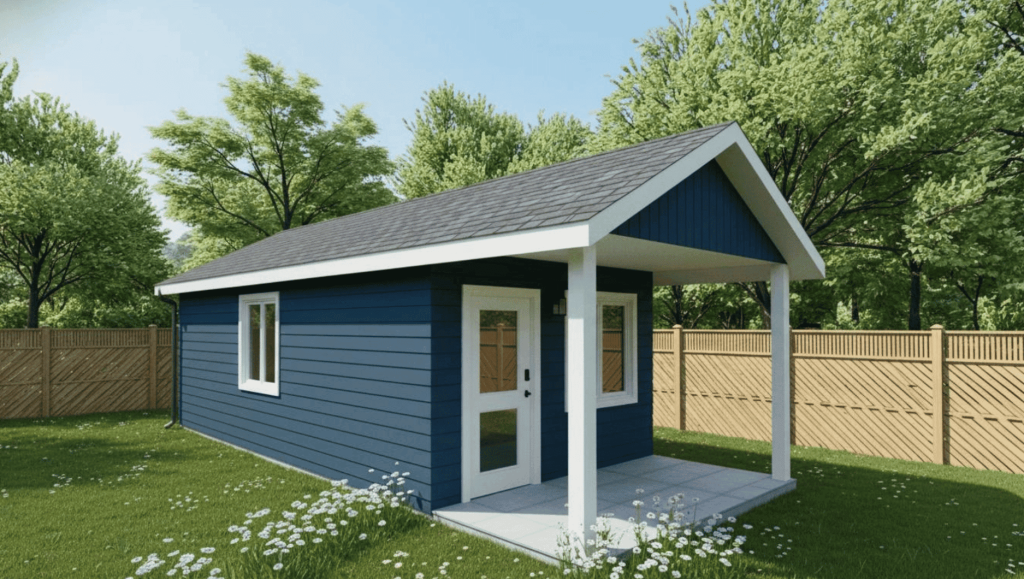 The Avery 300 classic tiny home plan, which features a studio layout with 1 bath.