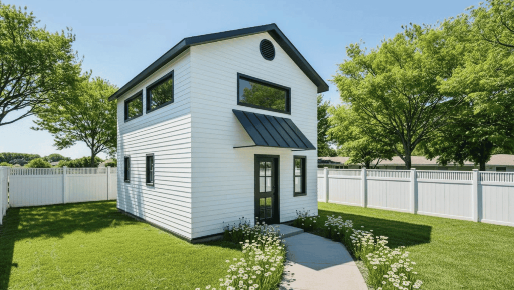 The Avery 300 classic tiny home plan, which features a studio layout with 1 bath.