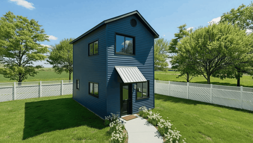 The Bouldin 598 classic tiny home plan, which features a 1 bedroom layout with 1 bath.